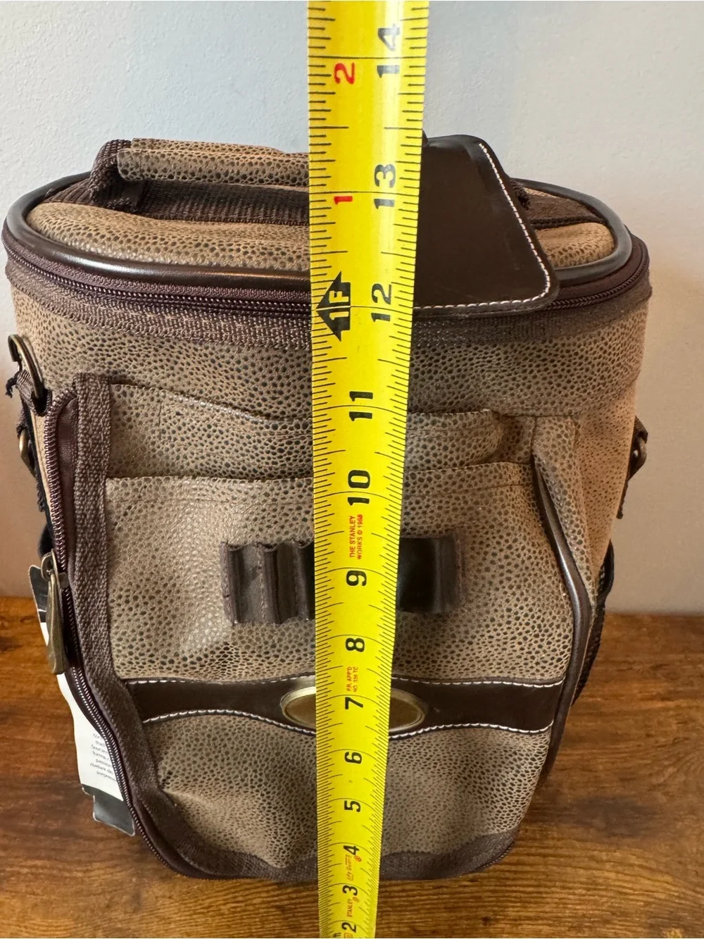 Sovrano Golf Cooler Bag Insulated Travel Tote Reptile Embossed Brown NWT